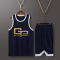 GP blue sleeveless basketball jersey