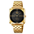 GP gold-tone metal watch with a square case